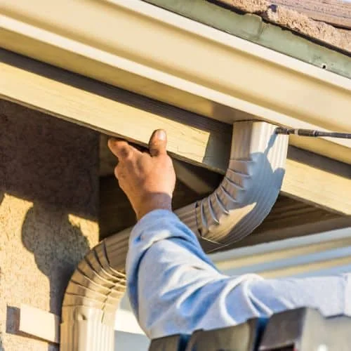 Custom seamless gutter installation